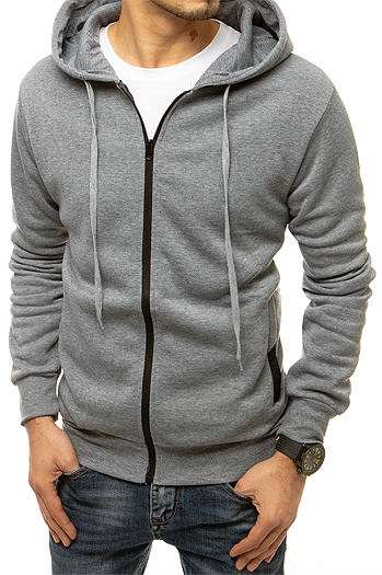 Bluza męska rozpinana z kapturem szara Dstreet BX4945