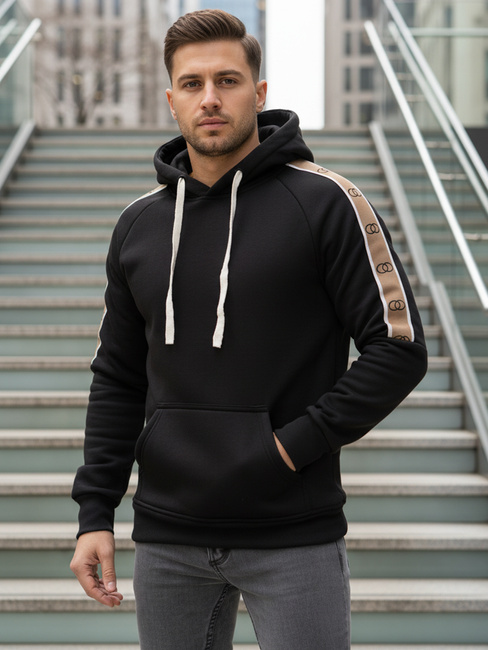 Bluza męska z kapturem czarna Dstreet BX5941