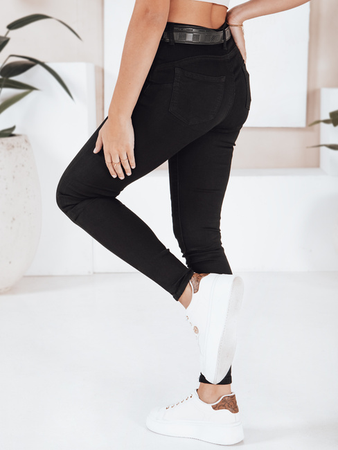 Jeansy damskie push up czarne Dstreet UY2753
