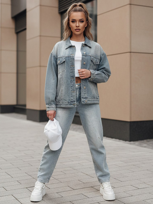 Spodnie damskie wide leg jeansowe WIDENO niebieskie Dstreet UY2492