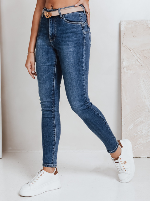 Jeansy damskie push up niebieskie Dstreet UY2797