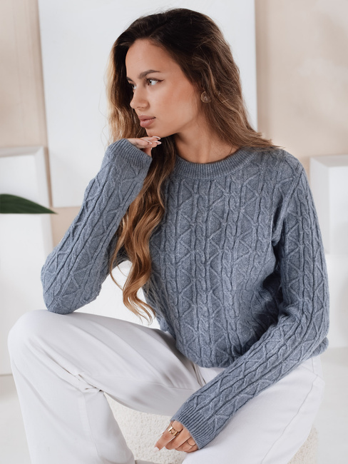 Damski sweter BRAVINAi niebieski Dstreet MY2530