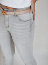 Jeansy damskie push up jasnoszare Dstreet UY2829