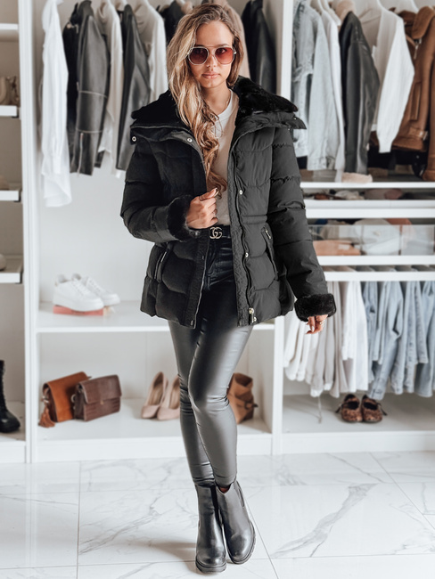 Kurtka damska pikowana WINTERGIRL czarna Dstreet TY4933