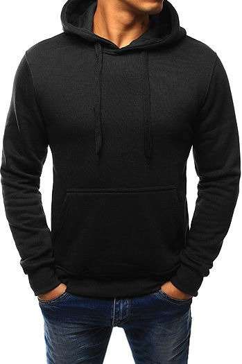 Bluza męska z kapturem czarna BX2028