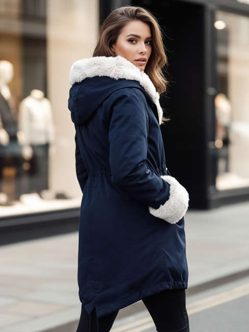 Kurtka zimowa damska parka STARBURST granatowa Dstreet TY4764