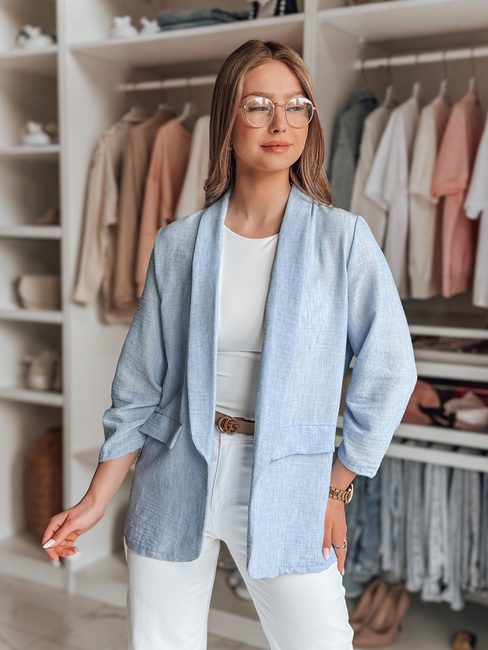 Marynarka damska oversize SOFT LOVE niebieska Dstreet PY0132