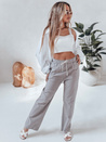 Spodnie damskie casualowe wide leg BOHO DAY szare Dstreet UY2650