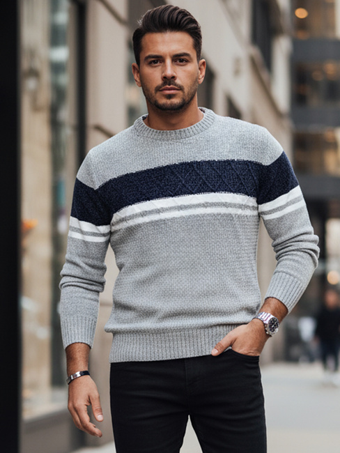 Sweter męski szary Dstreet WX2245z