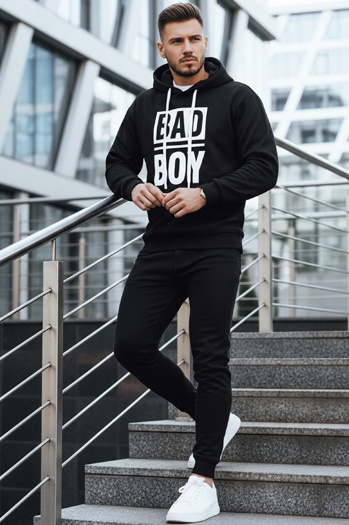 Bluza męska z kapturem czarna Dstreet BX5925