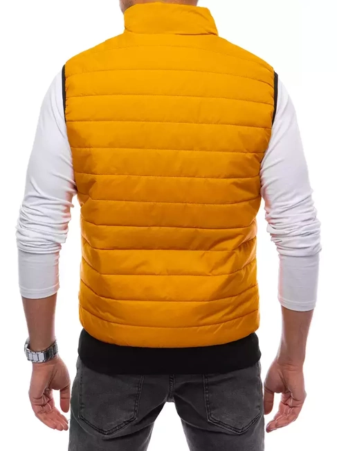 Kamizelka męska pikowana ciemnożółta Dstreet TX4018