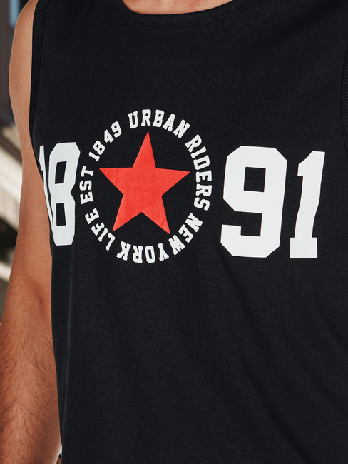 Męska koszulka bez rękawów czarna Dstreet RX5652