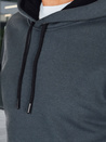 Bluza męska basic z kapturem ciemnoszara Dstreet BX5863