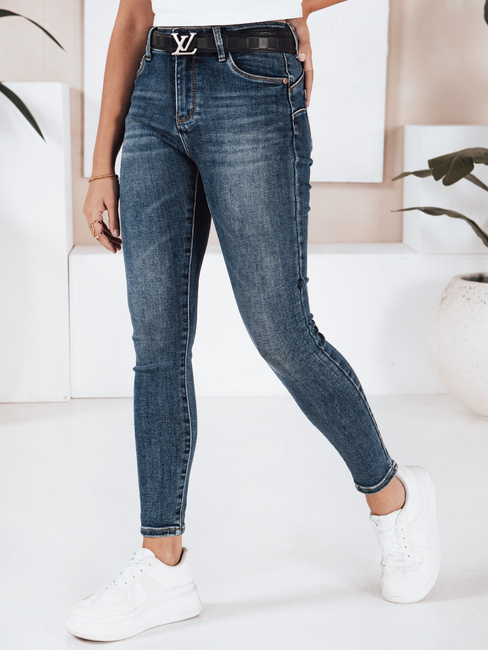 Jeansy damskie skinny granatowe Dstreet UY2807