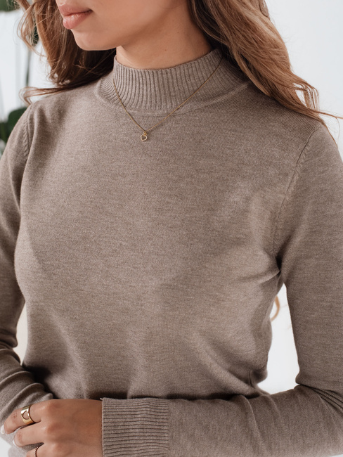 Damski sweter półgolf TARLENA beżowy Dstreet MY2484