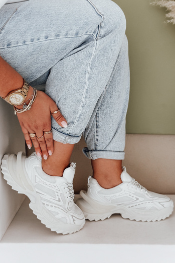 Sportowe sneakersy damskie białe Dstreet ZY1009
