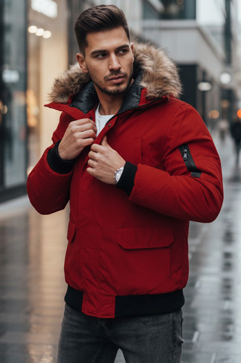 Kurtka męska zimowa bordowa Dstreet TX4309