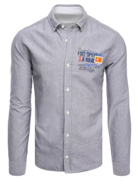 Koszula męska szara Dstreet DX2286