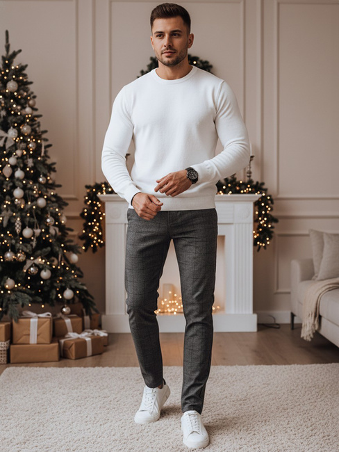 Spodnie męskie casual grafitowe Dstreet UX4406z