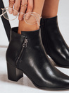 Botki damskie na obcasie czarne Dstreet ZY1314