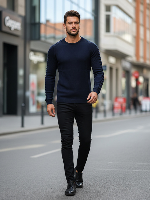 Sweter męski granatowy WX2297z