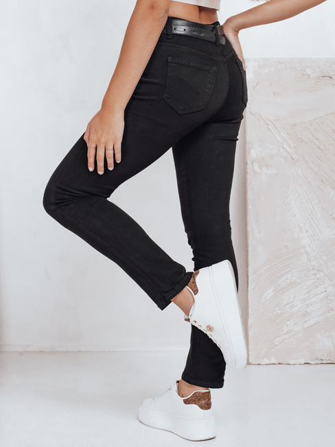 Spodnie damskie jeansowe CHESTE czarne Dstreet UY1932