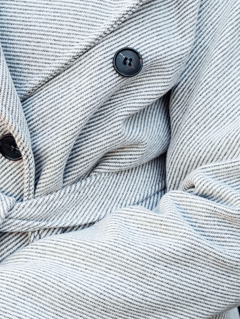 Płaszcz damski oversize CASHMELY długi wiązny szary Dstreet NY0713