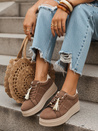 Sneakersy damskie brązowe Dstreet ZY1413