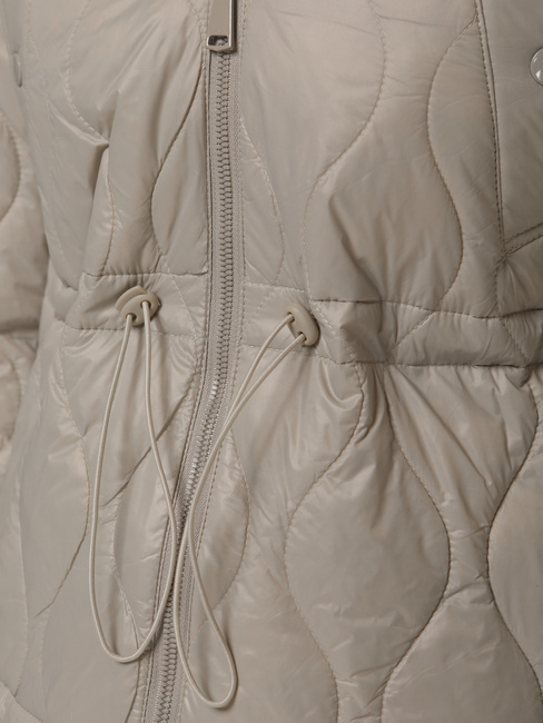 Kurtka damska  pikowana z kapturem jasnoszara Dstreet TY5535