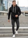 Bluza męska z kapturem czarna Dstreet BX5943