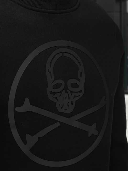 Bluza męska z nadrukiem czarna Dstreet BX5948