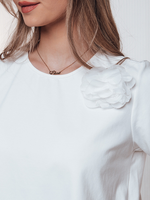 T-shirt damski BINDA ecru Dstreet RY2486