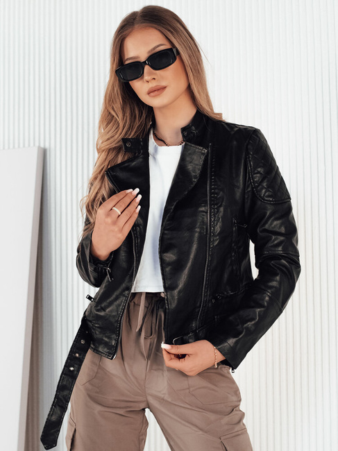 Kurtka skórzana damska ramoneska ERIPA czarna Dstreet TY4194