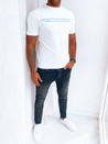 Koszulka męska z nadrukiem biała Dstreet RX5193