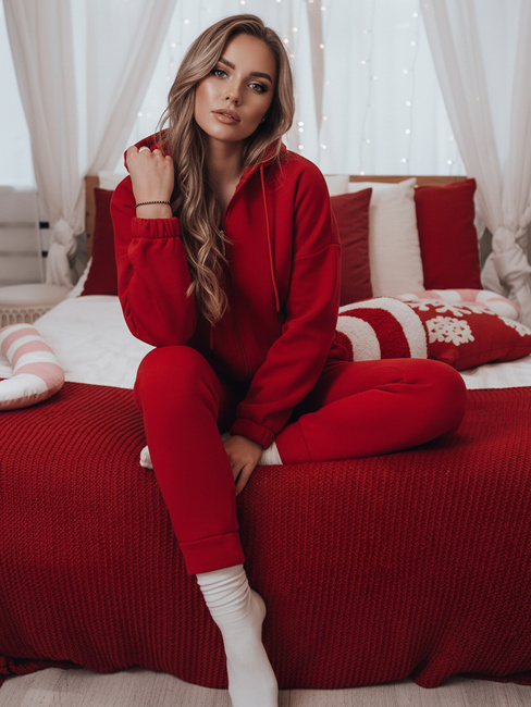 Komplet dresowy damski AMILIA PREMIUM czerwony Dstreet AY1114