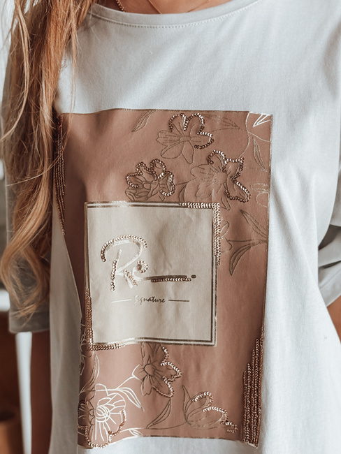 T-shirt damski FAGOS szary Dstreet RY2593