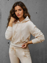 Bluza damska z kapturem kremowa Dstreet BY1536