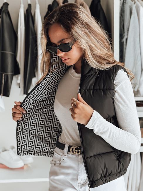 Kamizelka damska pikowana URBANELLE czarna Dstreet TY4974