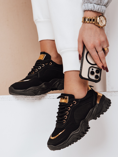 Sneakersy damskie LIZZE czarne Dstreet ZY0456