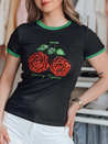 T-shirt damski z cekinami ROSAWIS czarny Dstreet RY2846