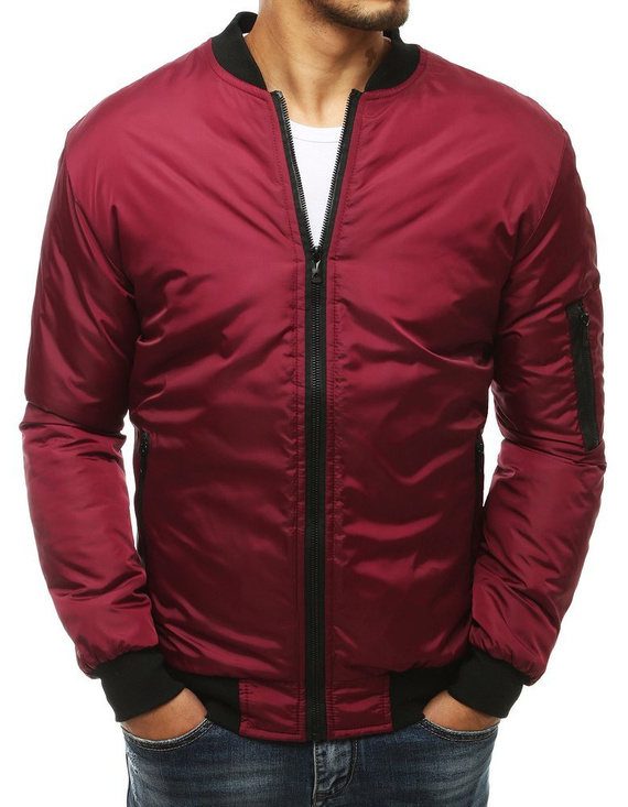 Kurtka męska bomber jacket bordowa Dstreet TX3406