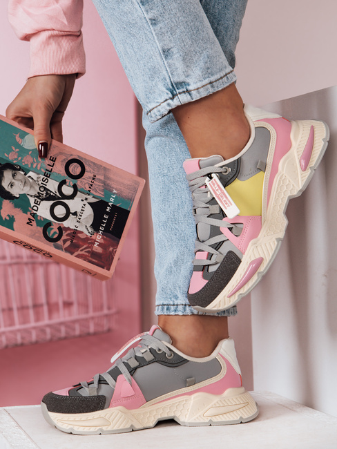 Sportowe sneakersy damskie RUNKIK szare Dstreet ZY0675