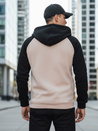 Bluza męska basic z kapturem beżowa Dstreet BX5890