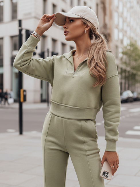 Komplet dresowy damski MARINO pistacjowy Dstreet AY0977