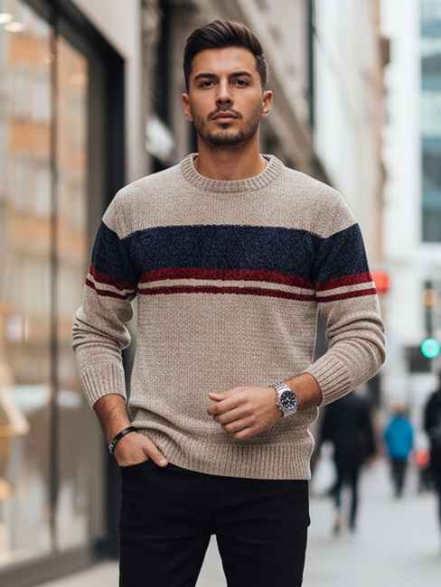 Sweter męski brązowy Dstreet WX2243z