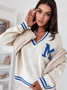 Sweter damski oversize MIRAGE kremowy Dstreet MY2222