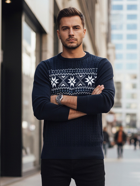 Sweter męski granatowy Dstreet WX2277