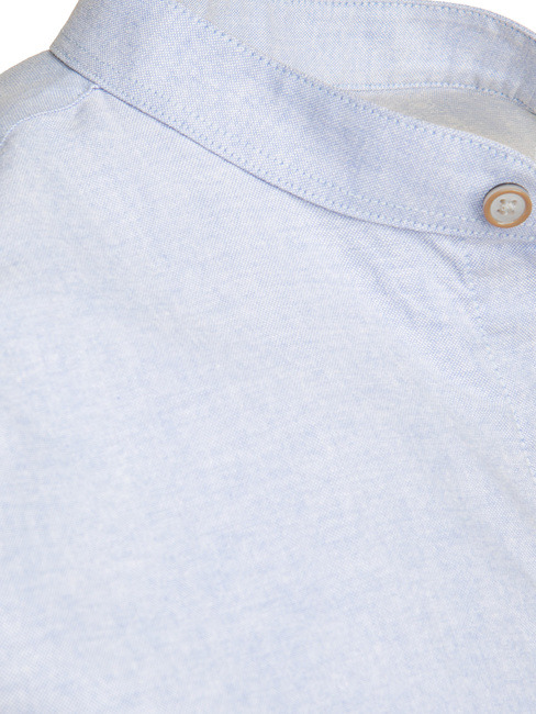 Koszula męska slim ze stójką z długim rękawem błękitna Dstreet DX2662