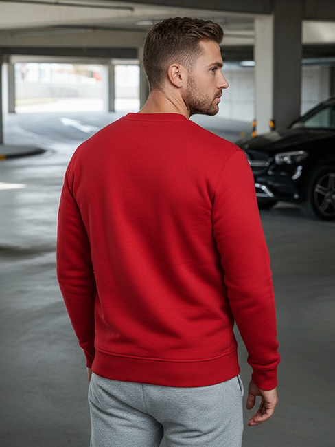 Bluza męska gładka czerwona Dstreet BX3867