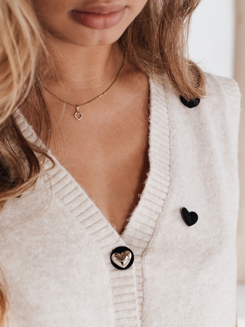 Sweter damski bez rękawów biały Dstreet MY2520